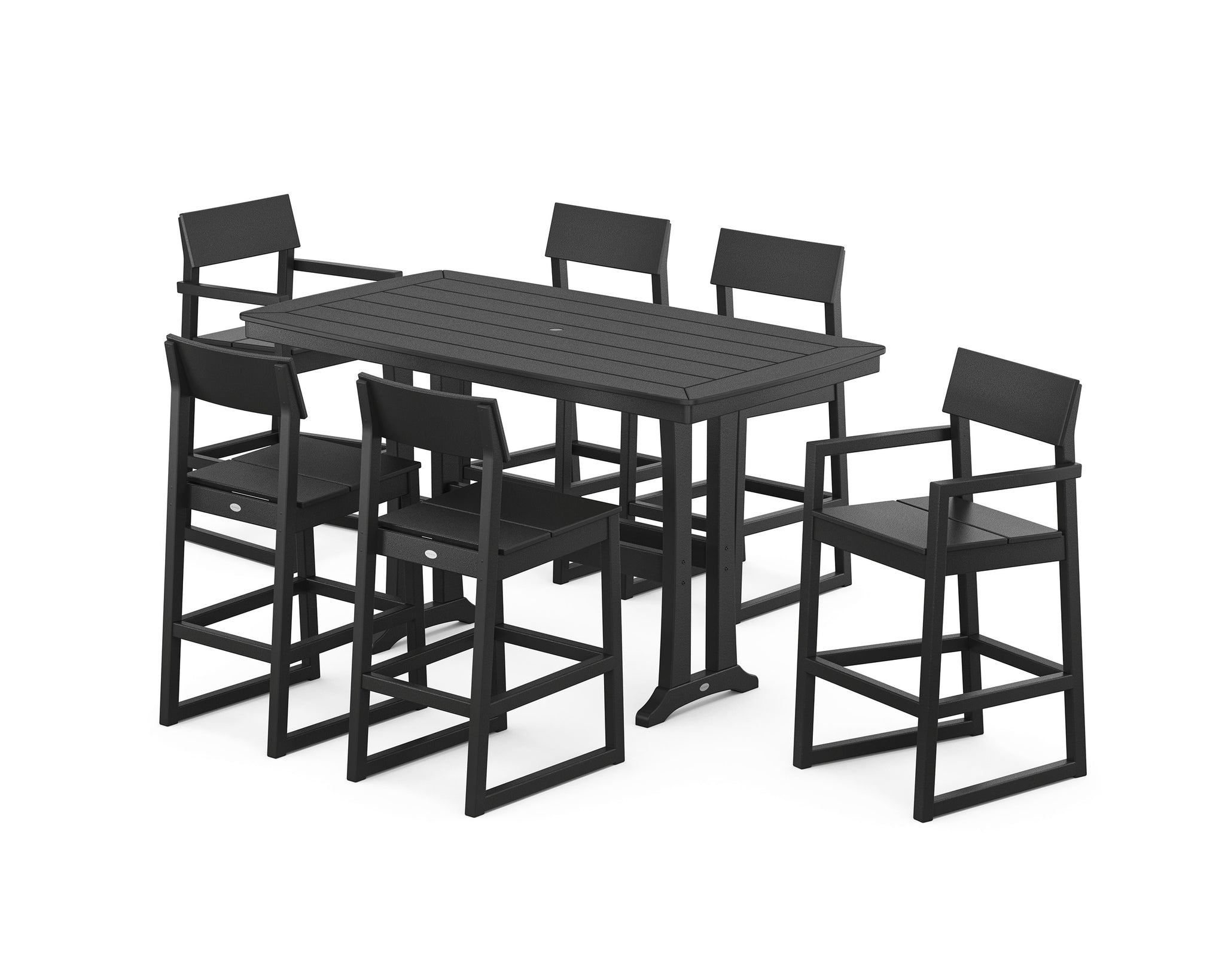 EDGE 7-Piece Bar Set with Trestle Legs