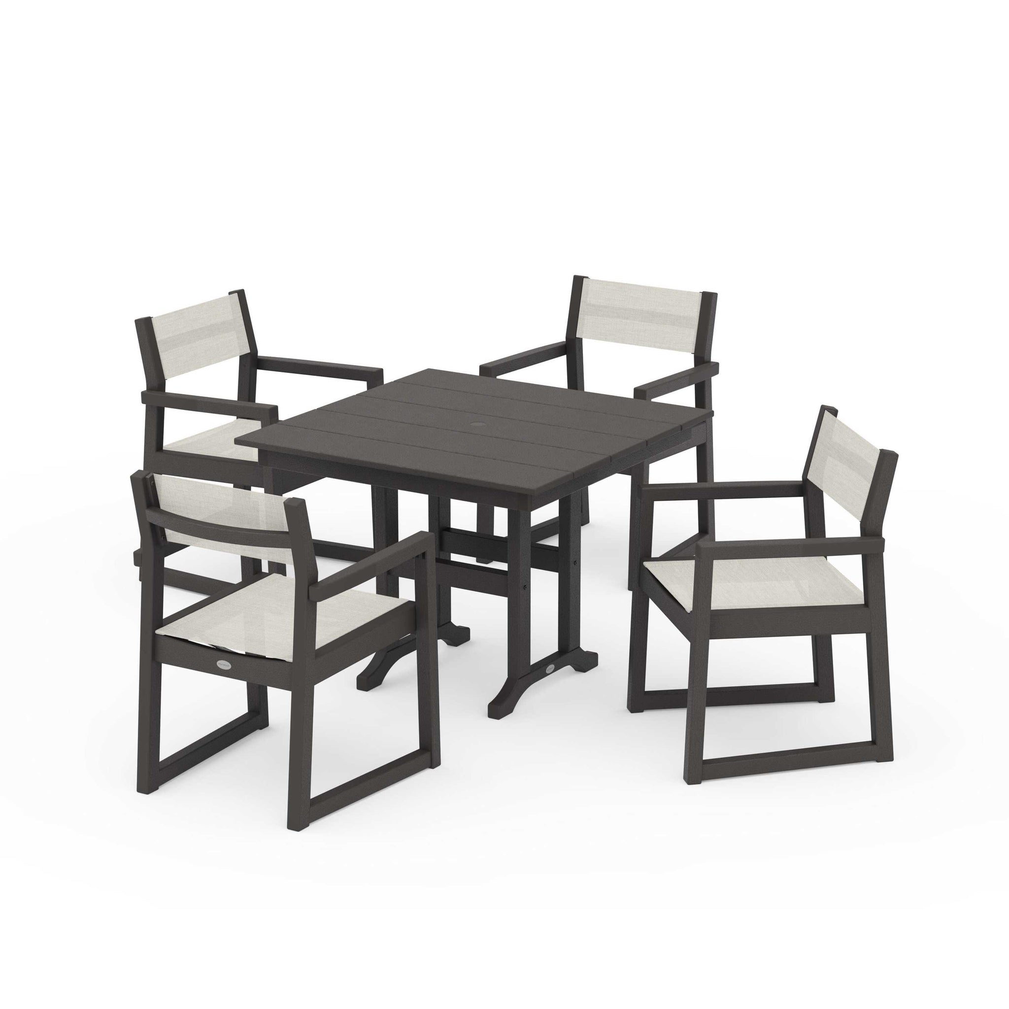 EDGE Sling Arm Chair 5-Piece Farmhouse Dining Set
