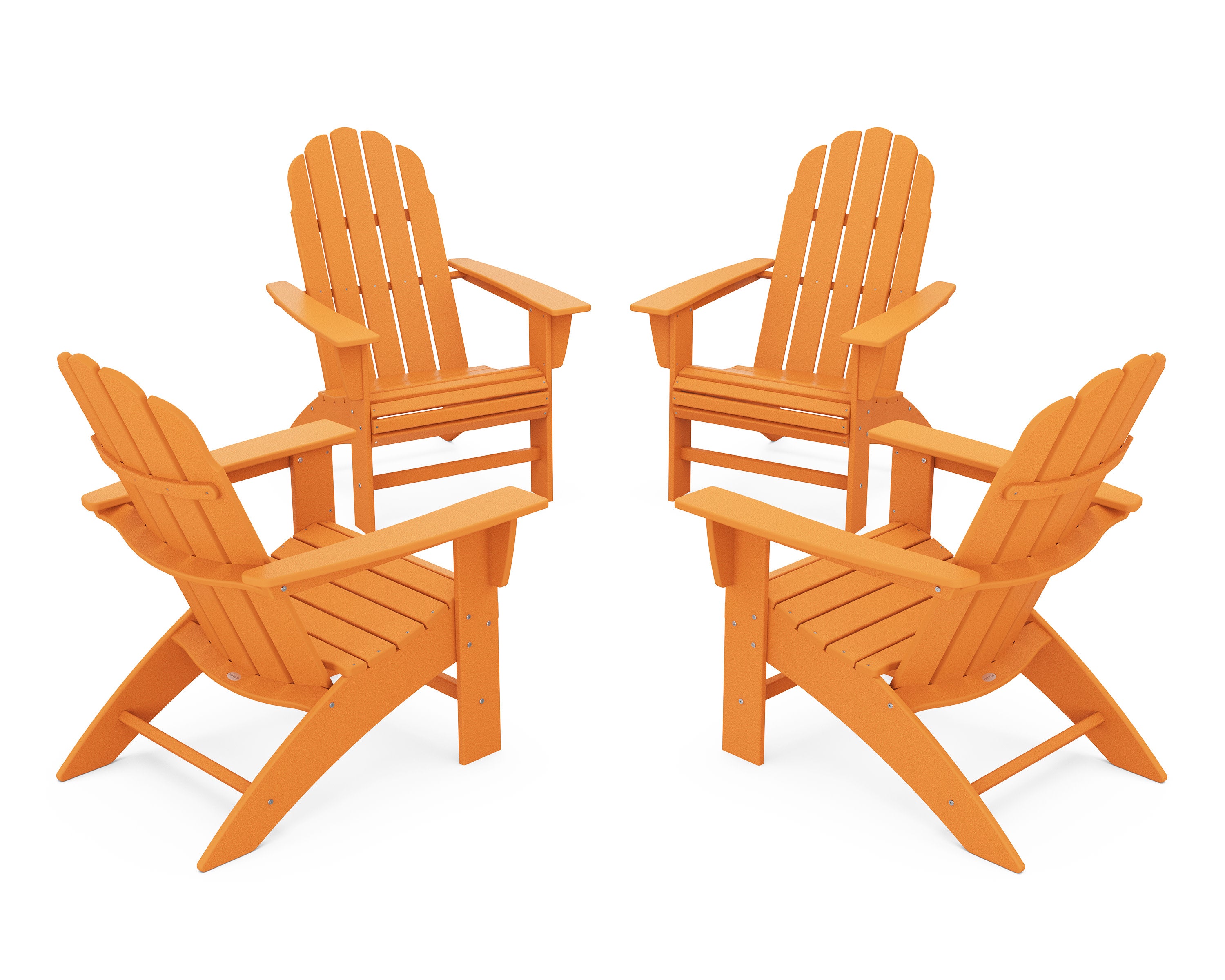 4-Piece Vineyard Curveback Adirondack Chair Conversation Set