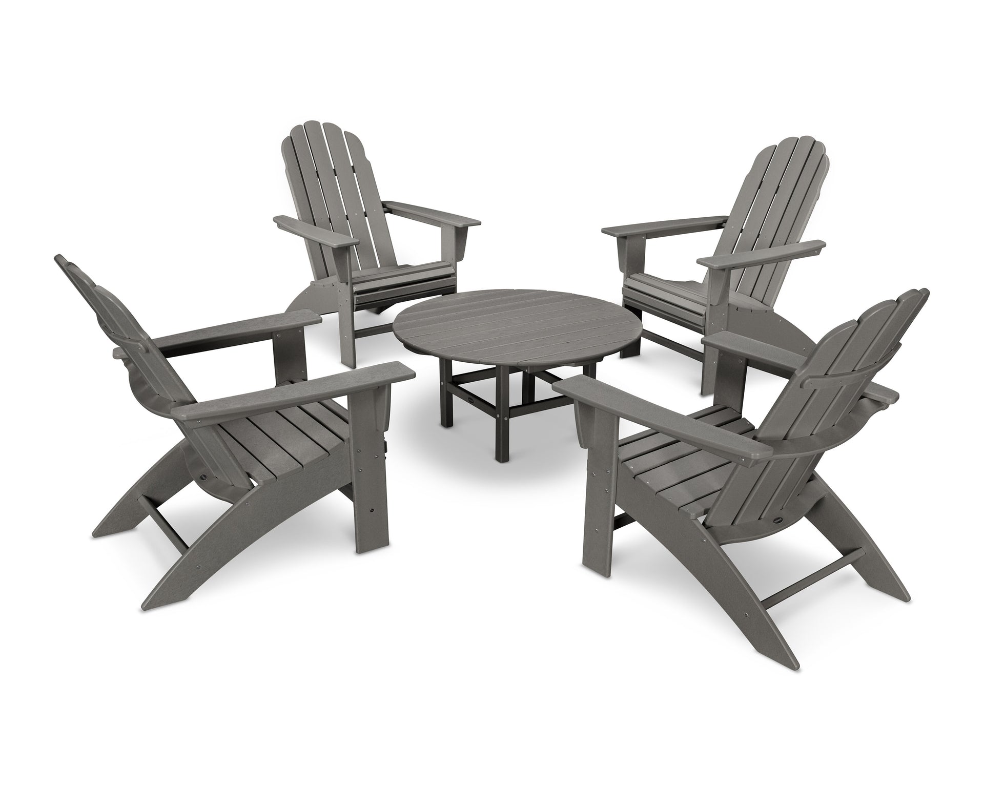 Vineyard 5 Piece Oversized Adirondack Set