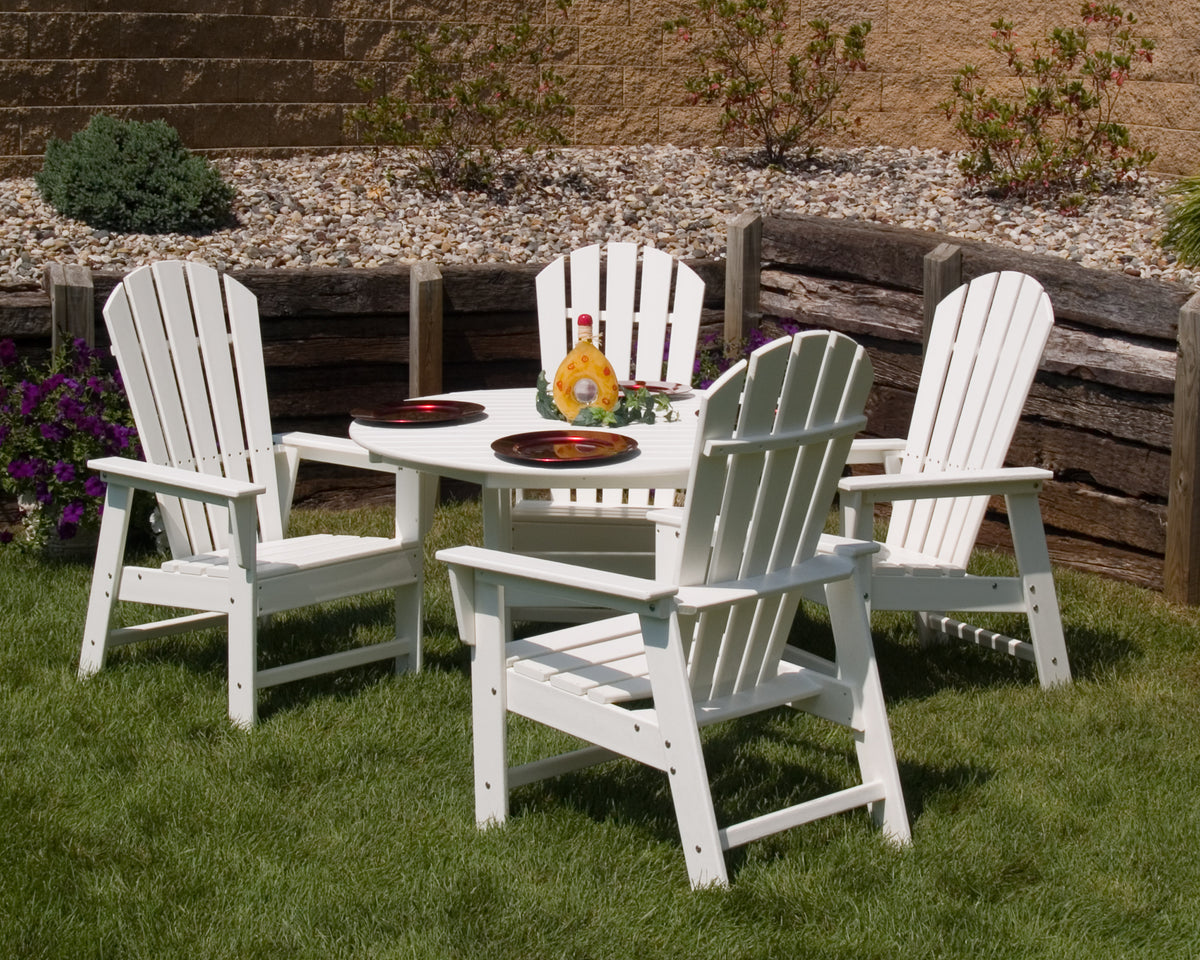 South Beach 5-Piece Round Farmhouse Dining Set