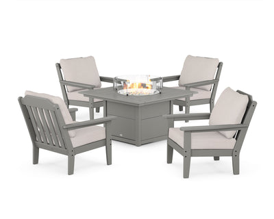 Cottage 5-Piece Deep Seating Set with Fire Pit Table