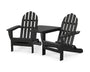 Classic Folding Adirondacks with Angled Connecting Table