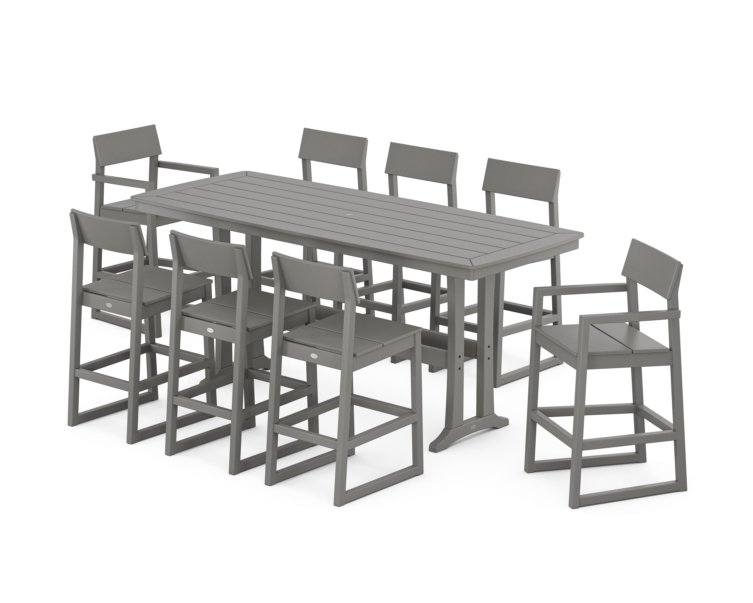 EDGE 9-Piece Bar Set with Trestle Legs
