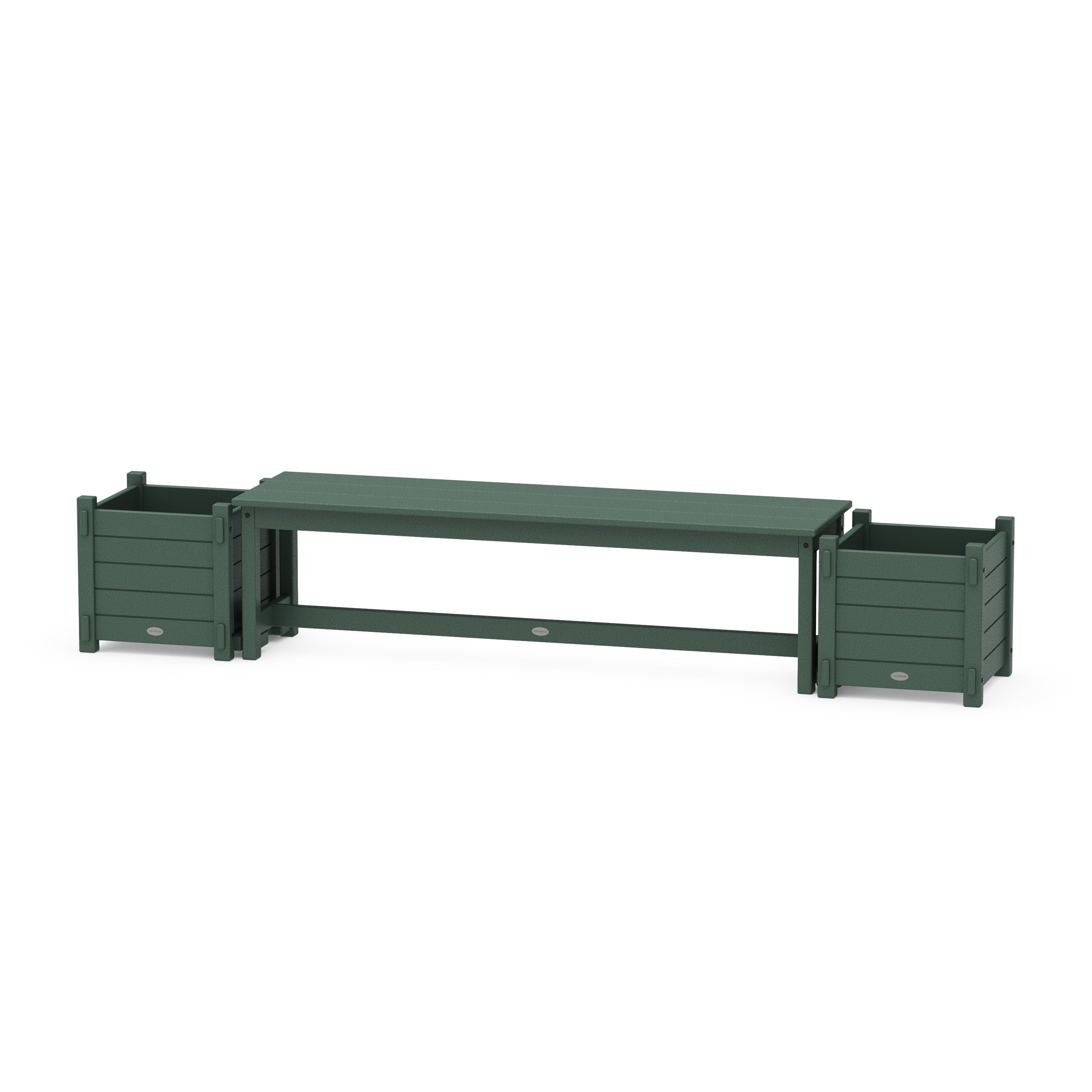 60" Nautical Straight Planter Bench Set