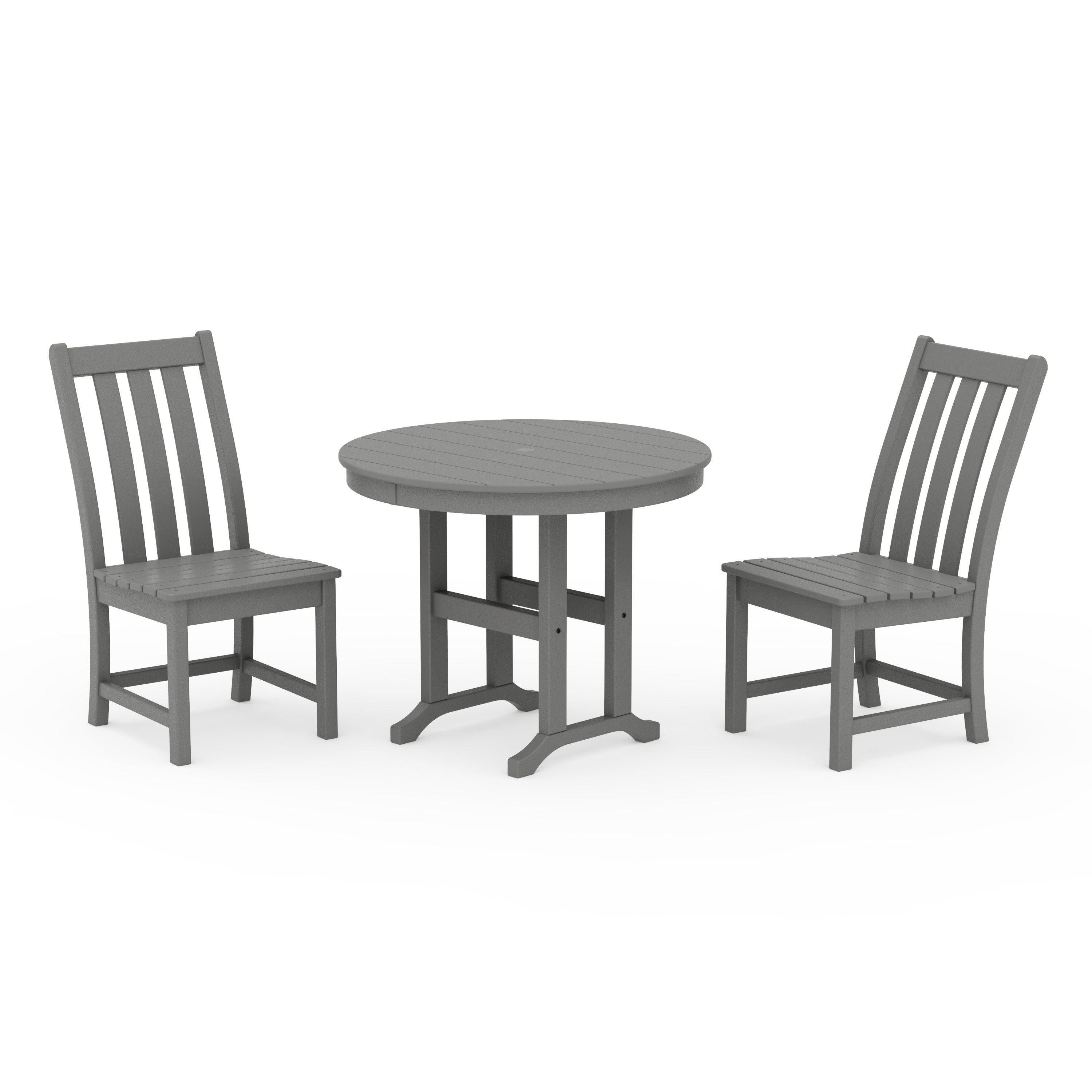 POLYWOOD Vineyard 3-Piece Round Bistro Dining Set
