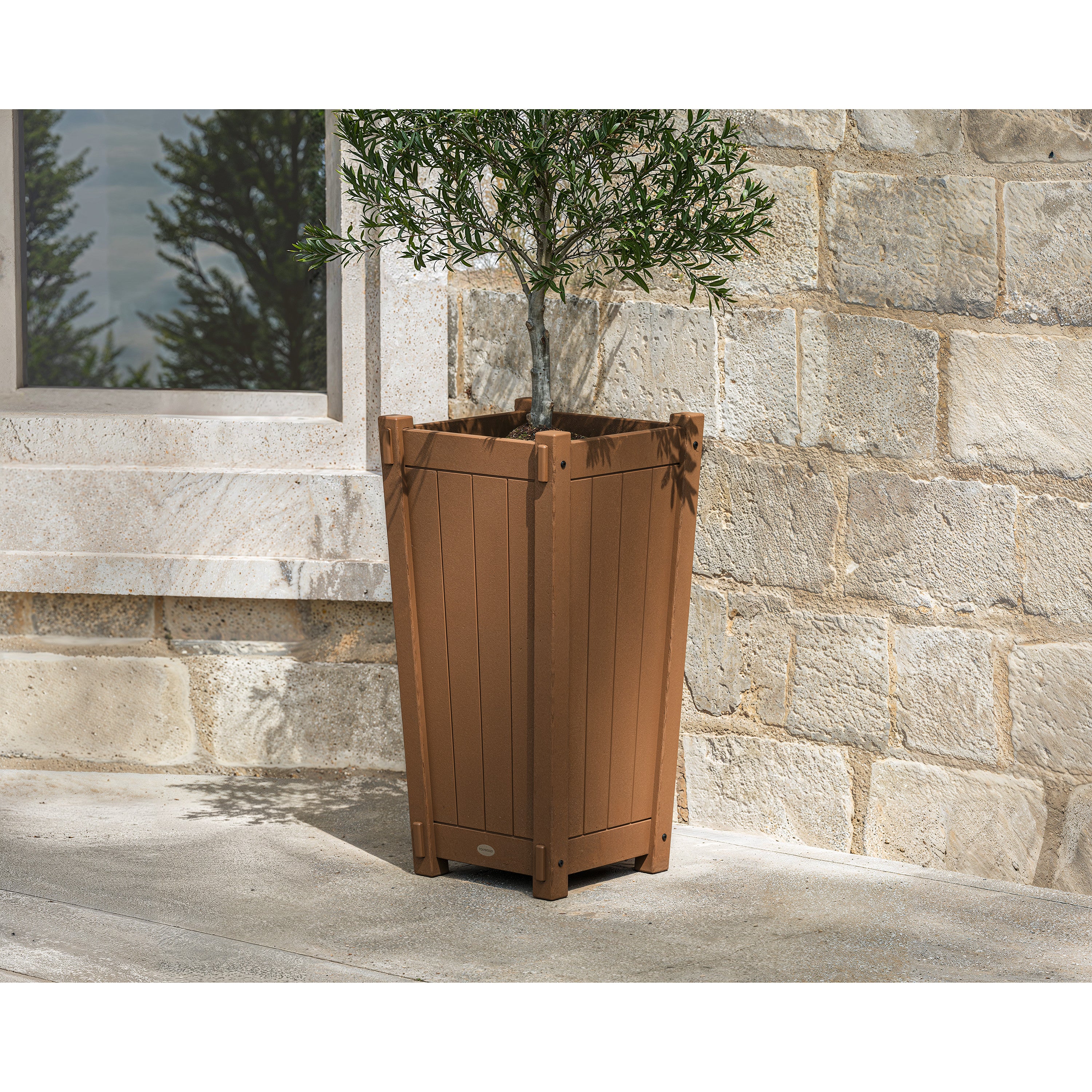 Vineyard Tapered Square Tall Planter Box - Thumbnail 5