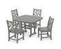 Chippendale Side Chair 5-Piece Dining Set with Trestle Legs