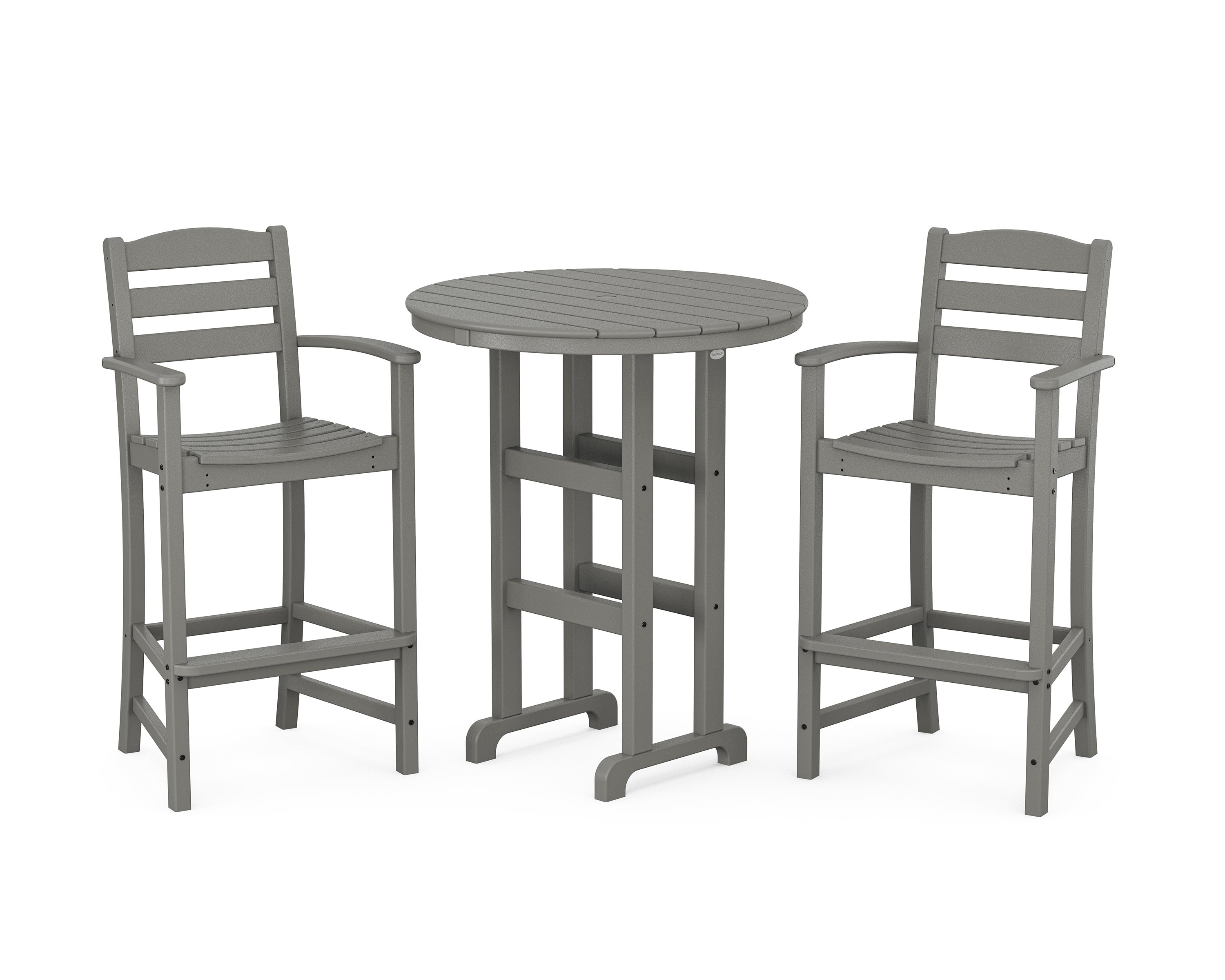La Casa Café 3-Piece Round Farmhouse Bar Set