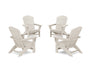 4-Piece Nautical Grand Adirondack Chair Conversation Set