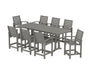 Signature 9-Piece Farmhouse Counter Set with Trestle Legs