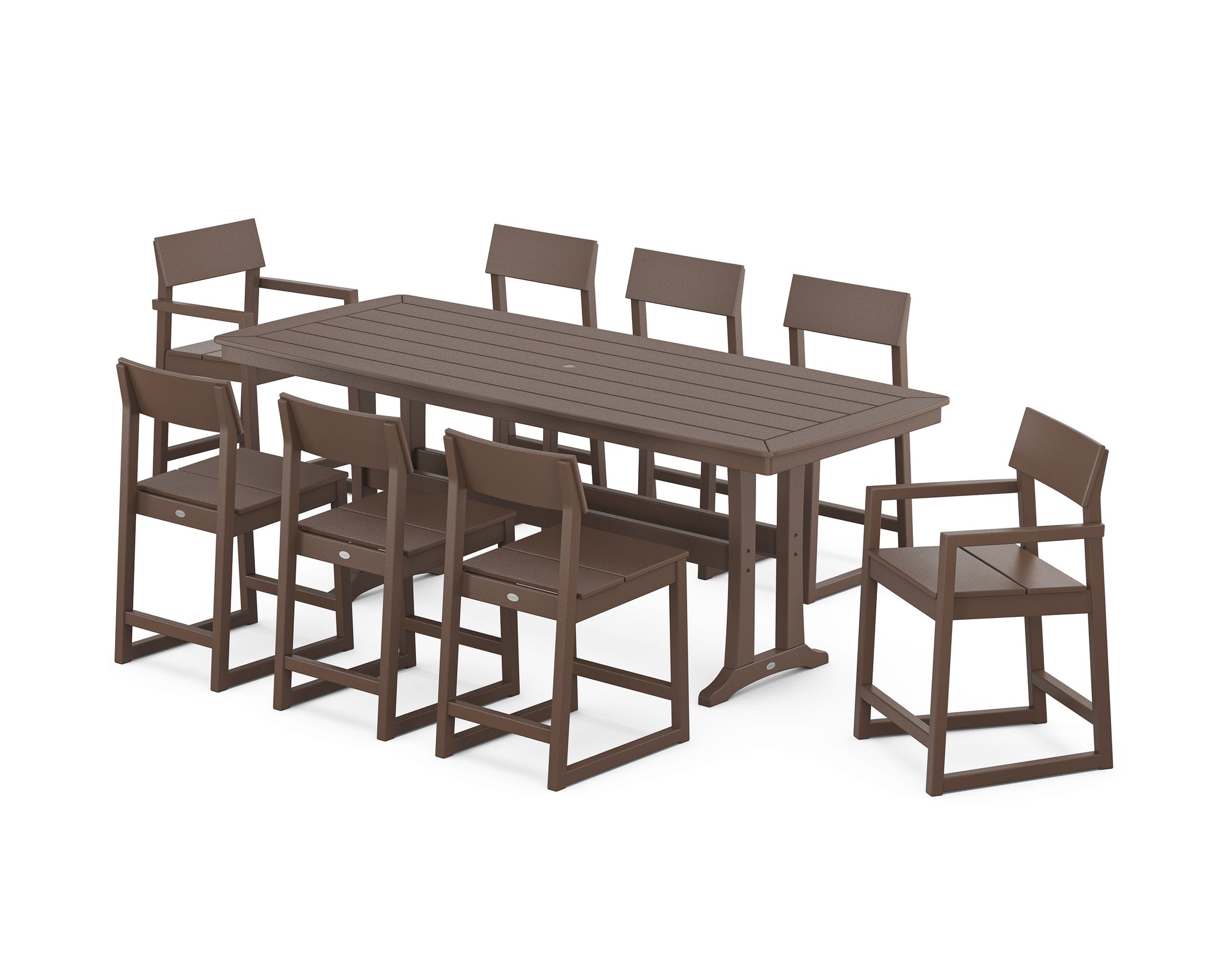 EDGE 9-Piece Counter Set with Trestle Legs