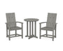 Modern Adirondack 3-Piece Round Farmhouse Bistro Dining Set