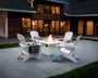 Nautical Curveback Adirondack 5-Piece Conversation Set with Fire Pit Table