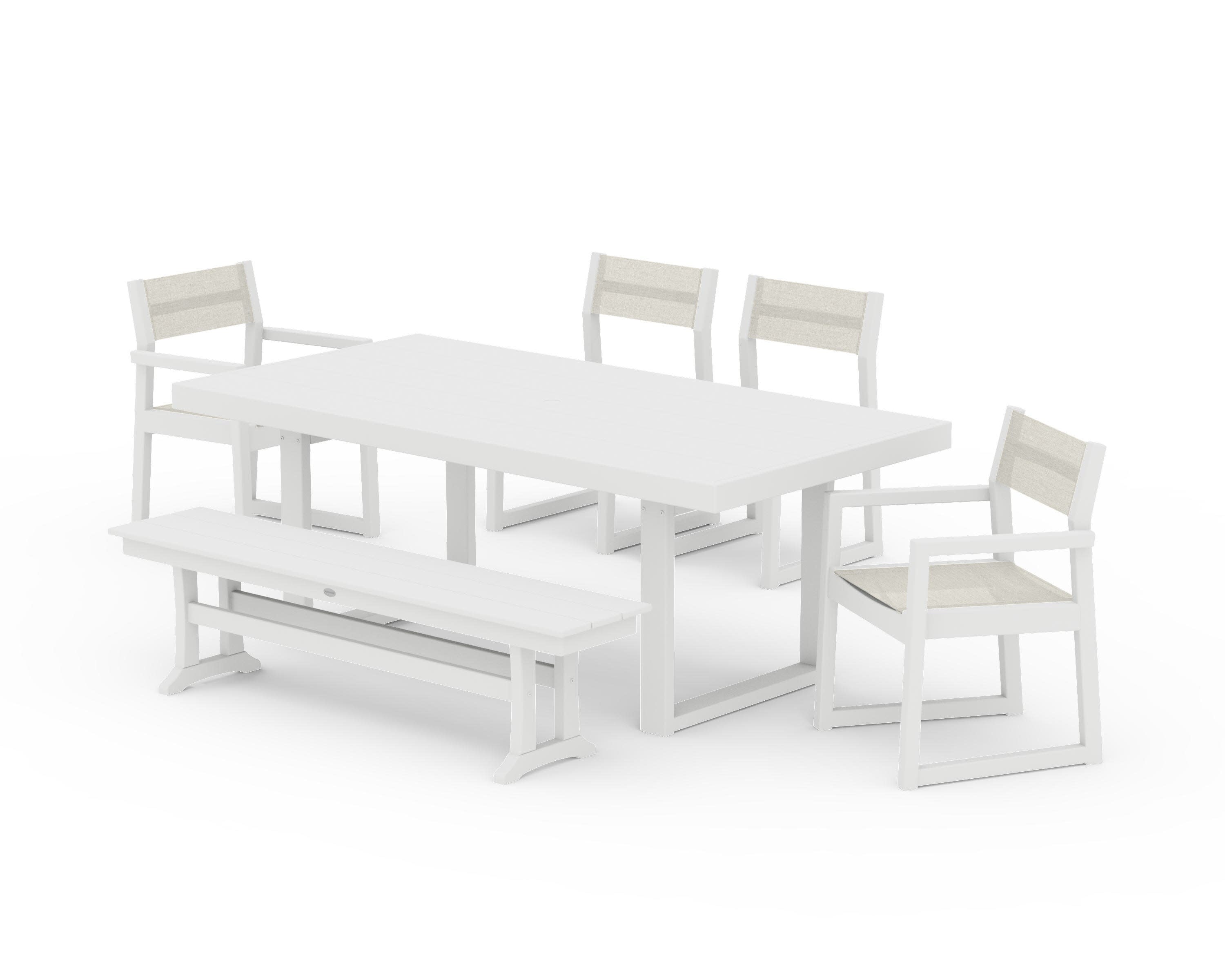 EDGE Sling 6-Piece Dining Set with Bench