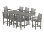 Captain 9-Piece Farmhouse Counter Set with Trestle Legs