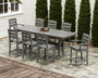 Lakeside 9-Piece Counter Set with Trestle Legs