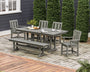 Mission 6-Piece Farmhouse Dining Set with Bench