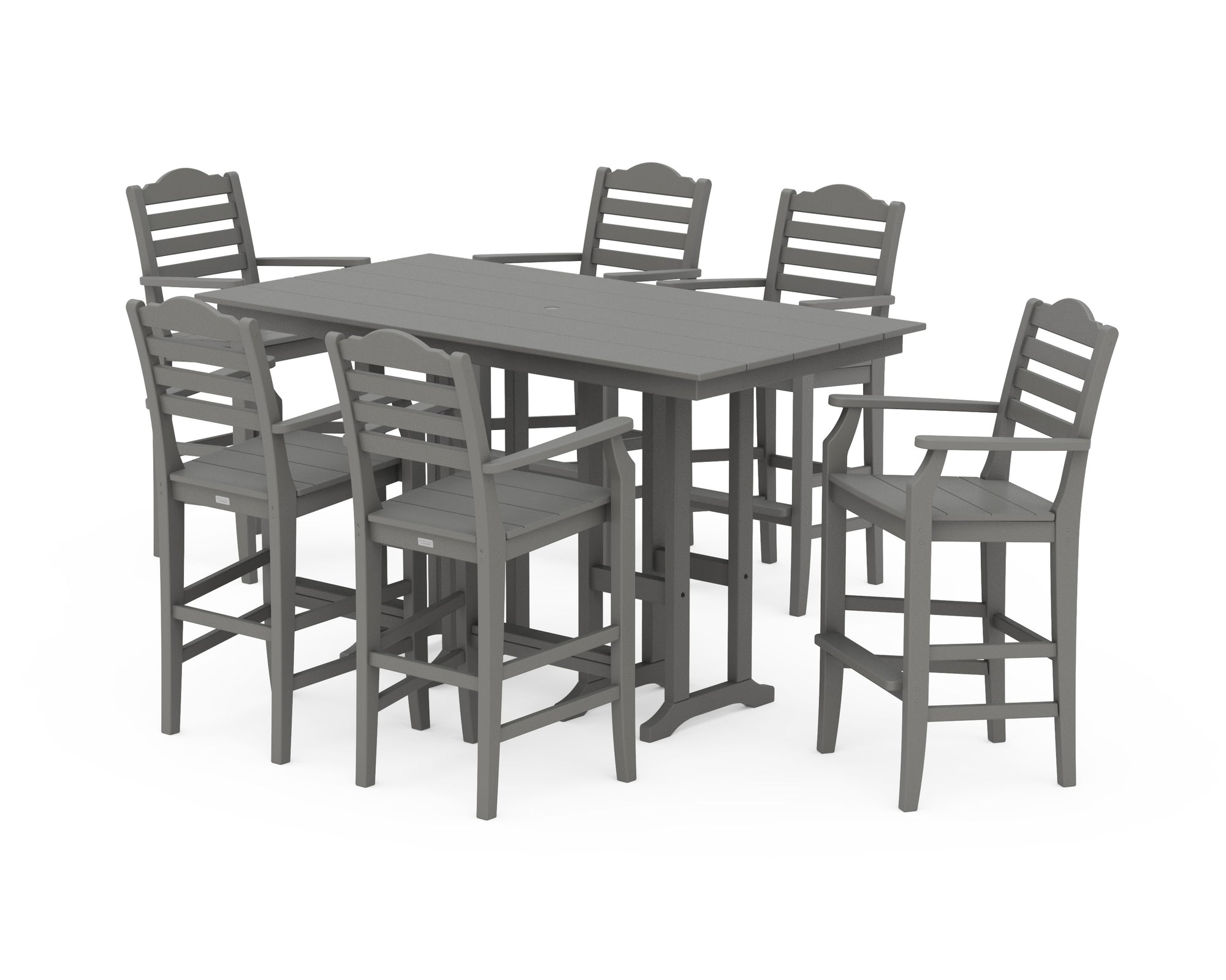 Savannah Arm Chair 7-Piece Farmhouse Bar Set