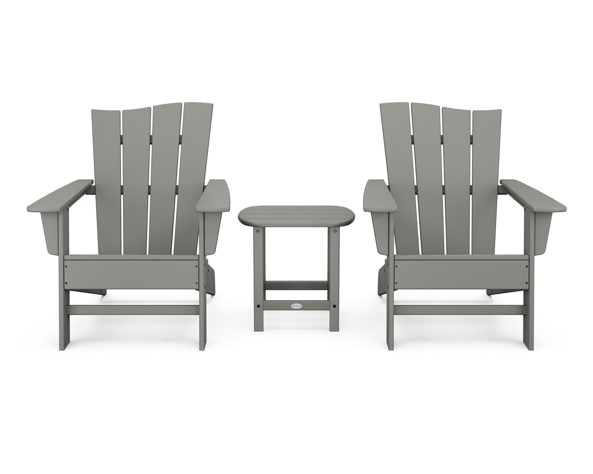 Wave 3-Piece Adirondack Chair Set