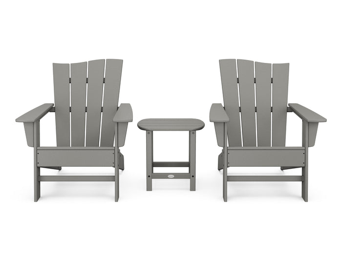Wave 3-Piece Adirondack Chair Set