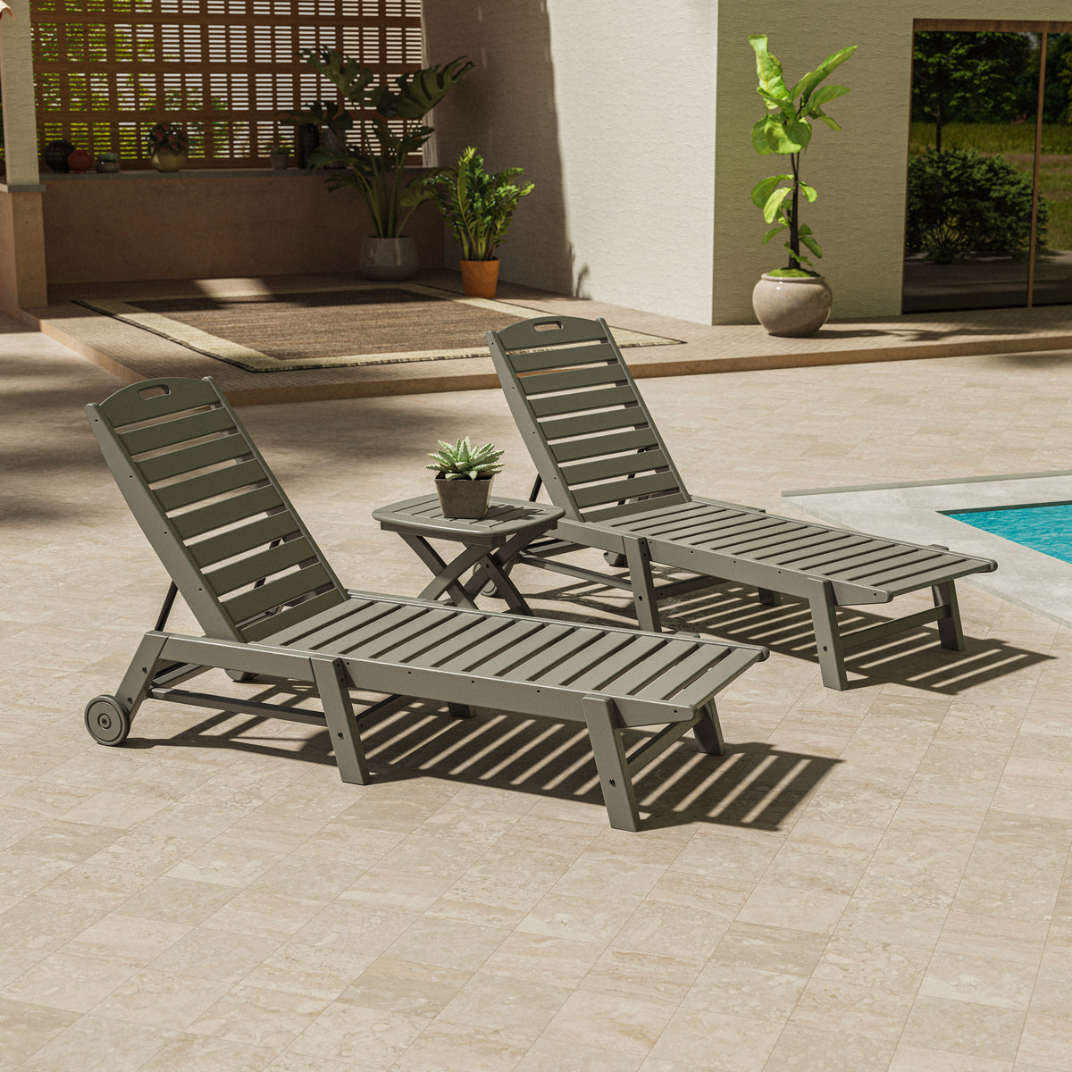 Nautical 3-Piece Chaise Set