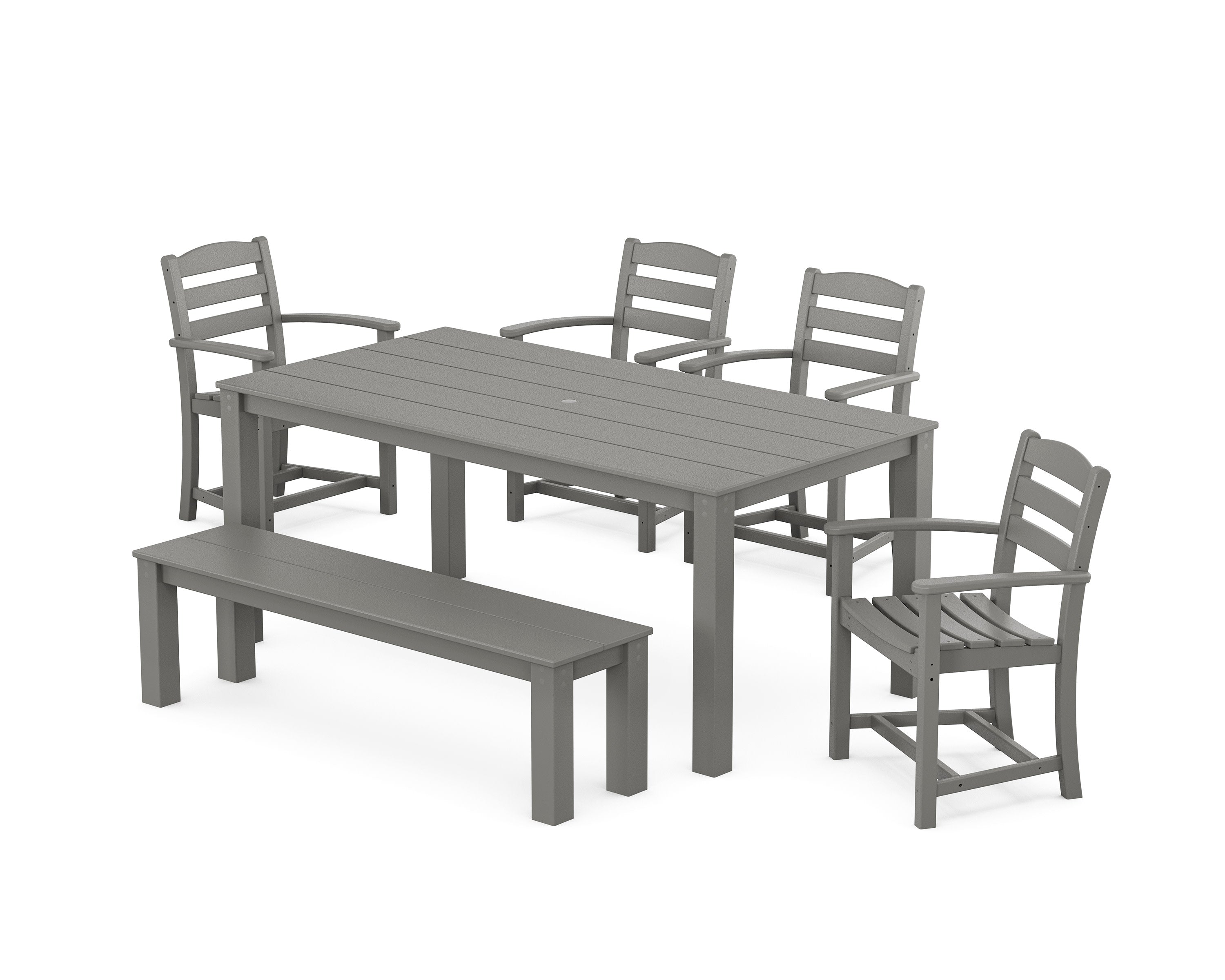 La Casa Cafe' 6-Piece Parsons Dining Set with Bench