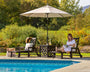 Chippendale 3-Piece Chaise Set with Umbrella Stand Accent Table