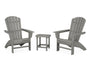Nautical 3-Piece Curveback Adirondack Set
