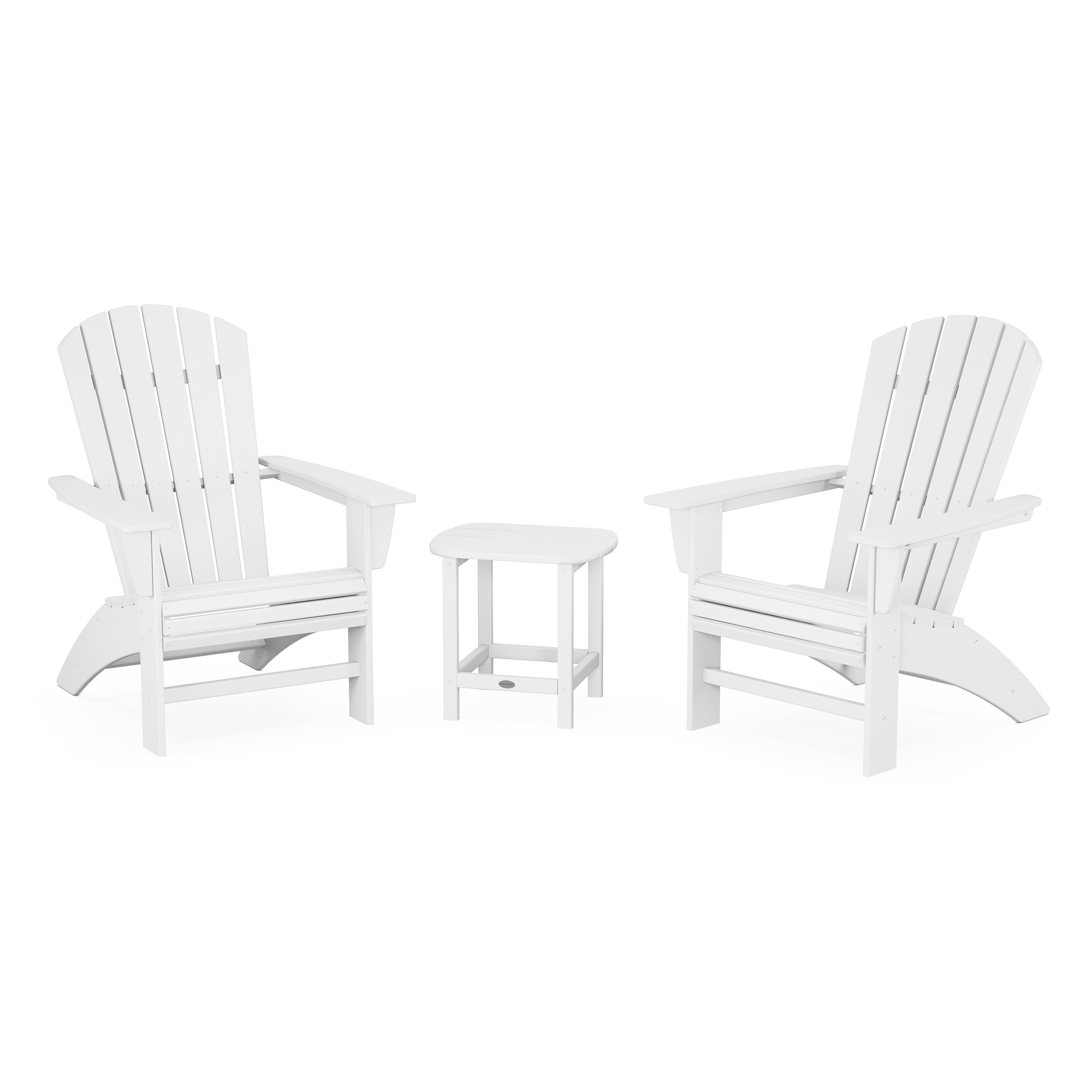 Nautical 3-Piece Curveback Adirondack Set