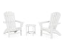 Nautical 3-Piece Curveback Adirondack Set