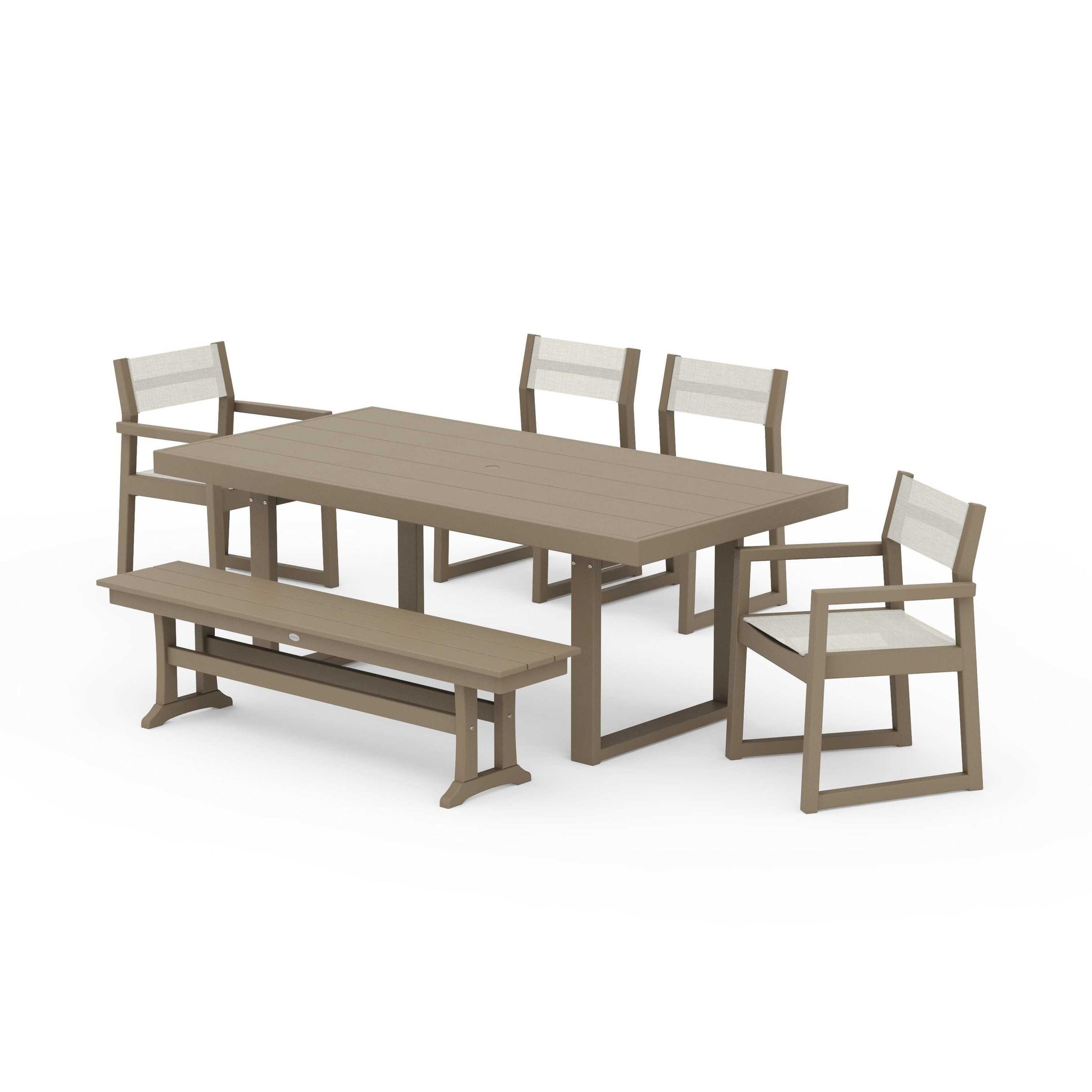 EDGE Sling 6-Piece Dining Set with Bench