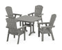 Nautical Adirondack 5-Piece Dining Set with Trestle Legs