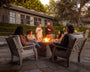 Chinoiserie 5-Piece Deep Seating Set with Fire Pit Table