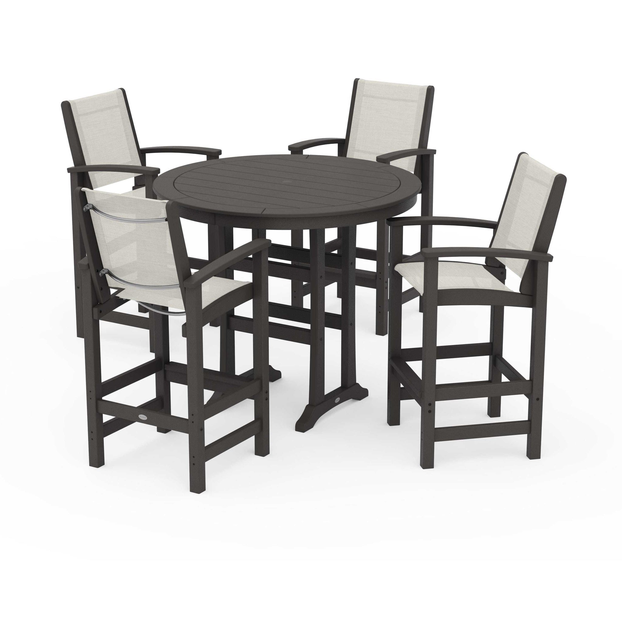 Coastal 5-Piece Nautical Trestle Bar Set