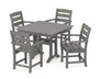 Lakeside 5-Piece Farmhouse Trestle Arm Chair Dining Set