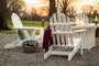 Classic Folding Adirondack 6-Piece Conversation Set with Fire Pit Table