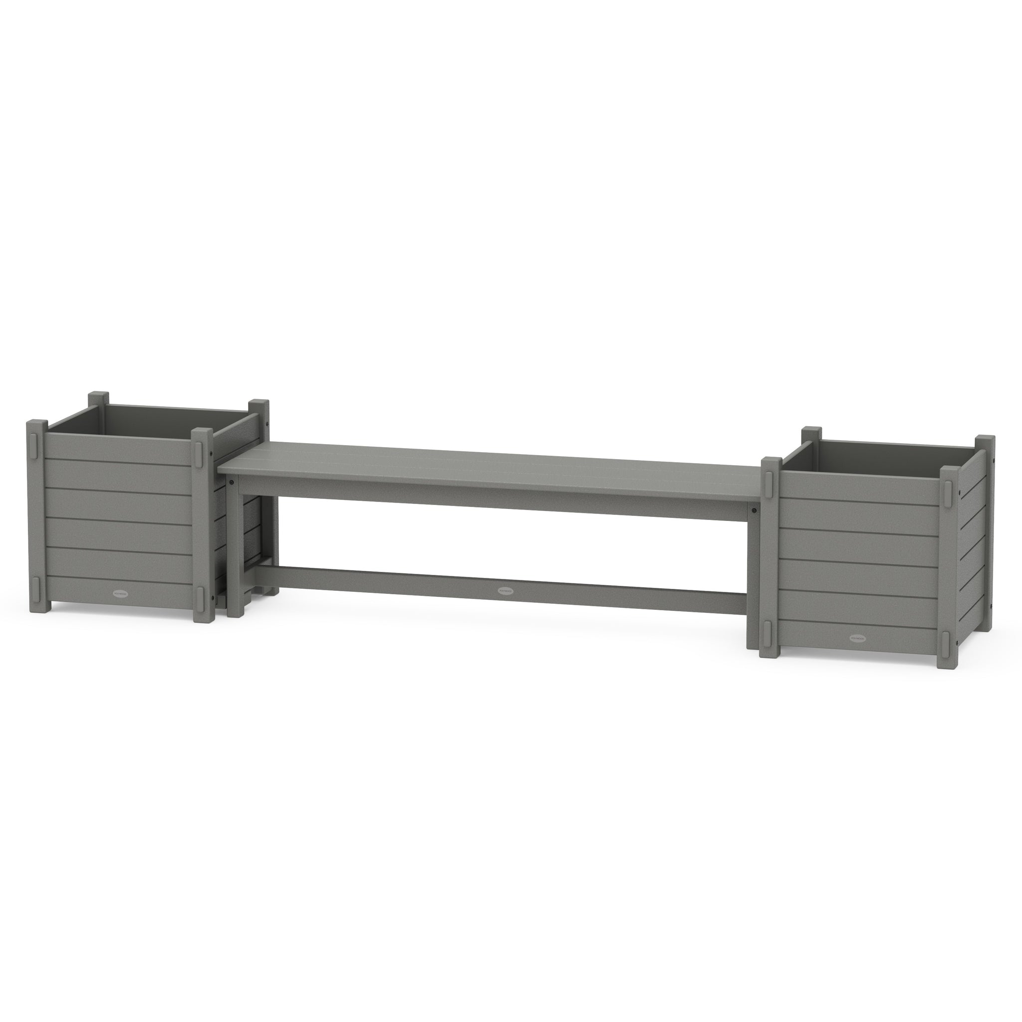 60" Nautical Straight Planter Bench Set - Large