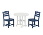 La Casa Café Side Chair 3-Piece Round Dining Set