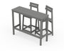 Modern Studio Plaza Bar Chair 3-Piece Balcony Set