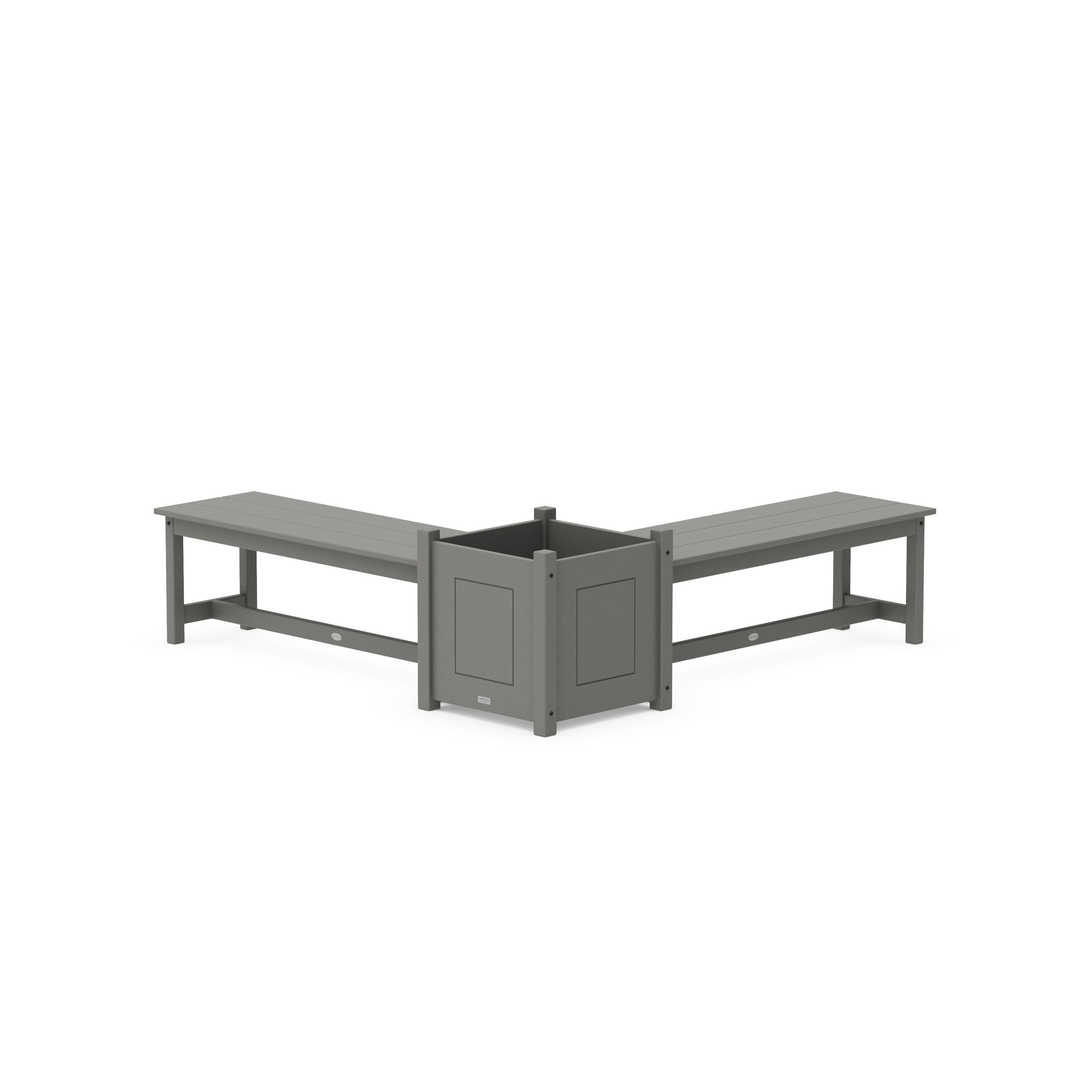 48" Country Living L- Shaped Planter Bench Set- Large