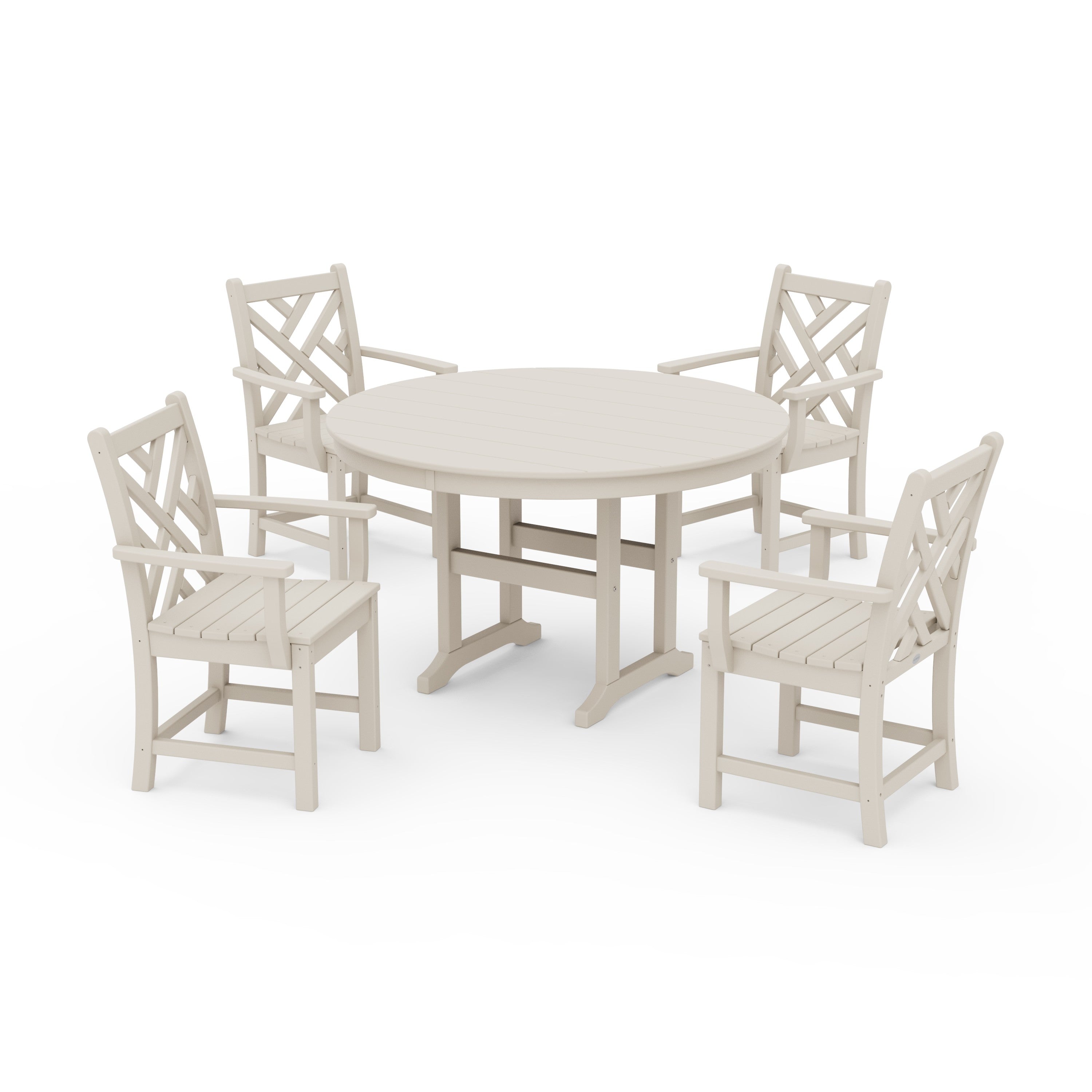 Chippendale 5-Piece Round Farmhouse Dining Set