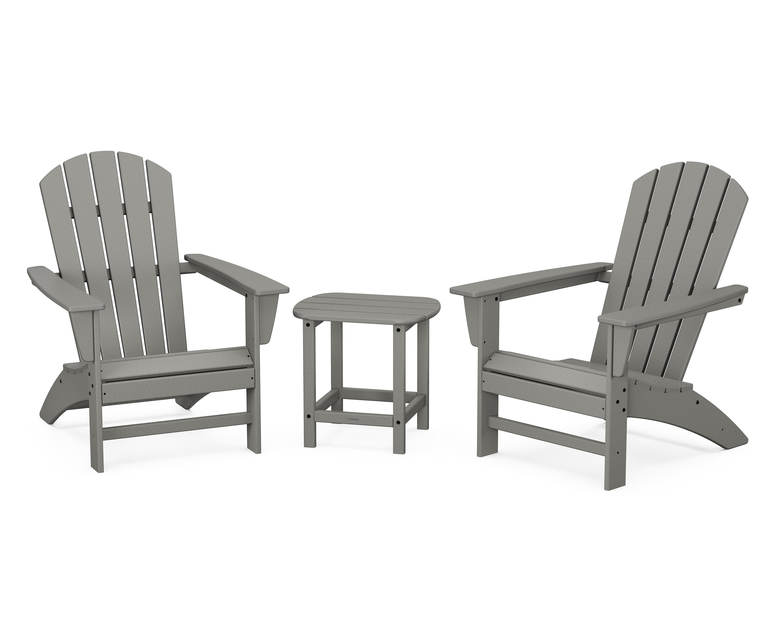Nautical 3-Piece Adirondack Set with South Beach 18" Side Table