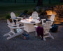 Classic Folding Adirondack 6-Piece Conversation Set with Fire Pit Table