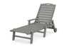Nautical Chaise with Arms & Wheels