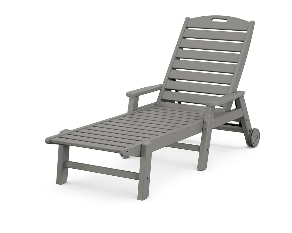 Nautical Chaise with Arms & Wheels