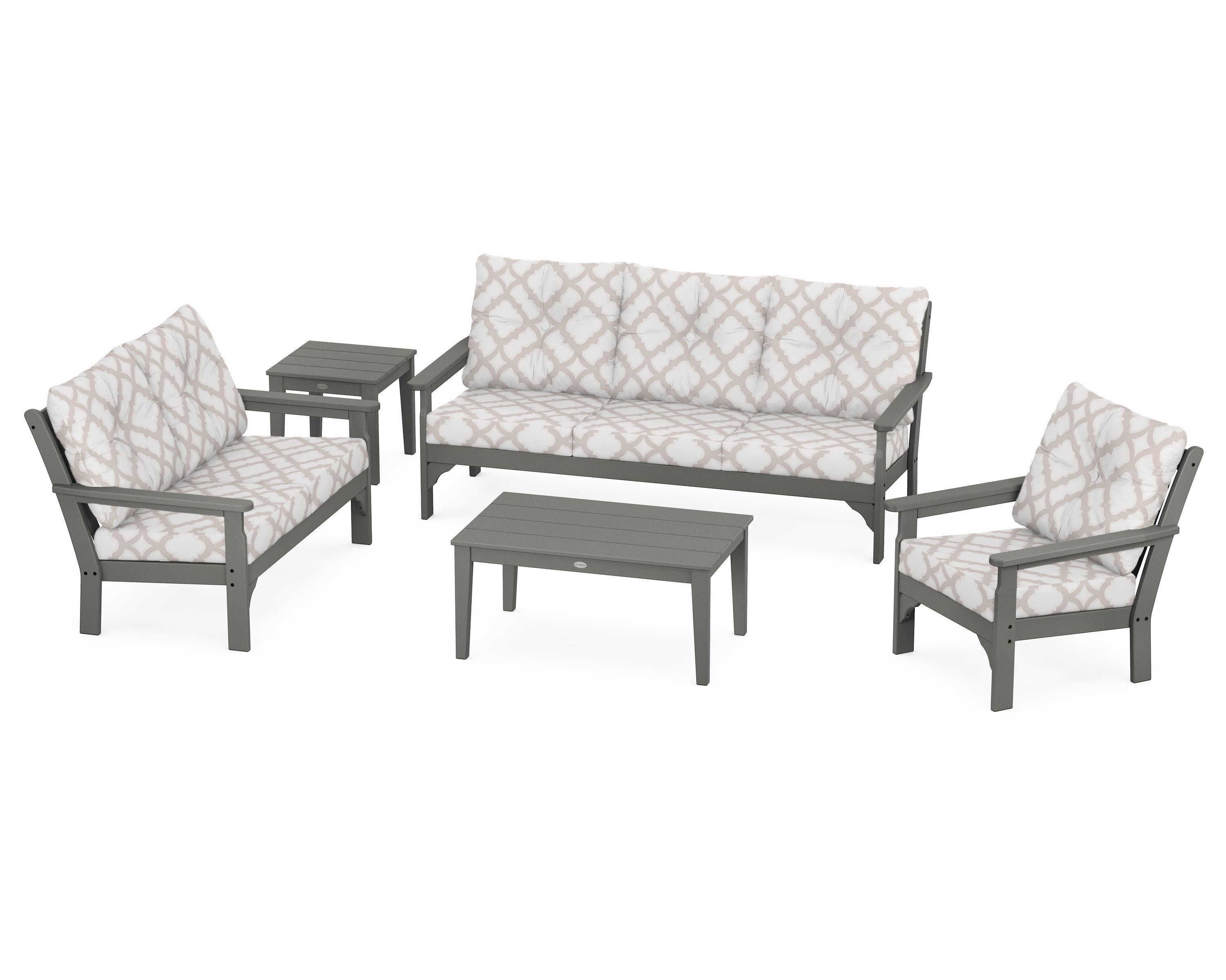 Vineyard 5 Piece Deep Seating Set