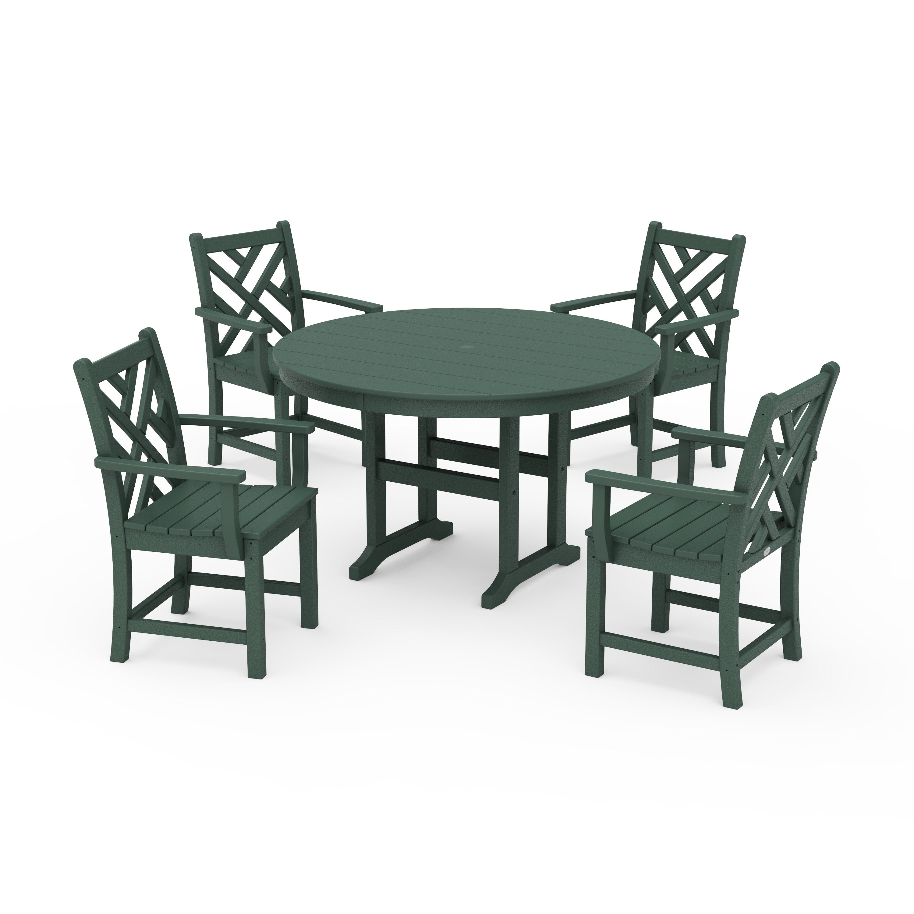 Chippendale 5-Piece Round Farmhouse Dining Set