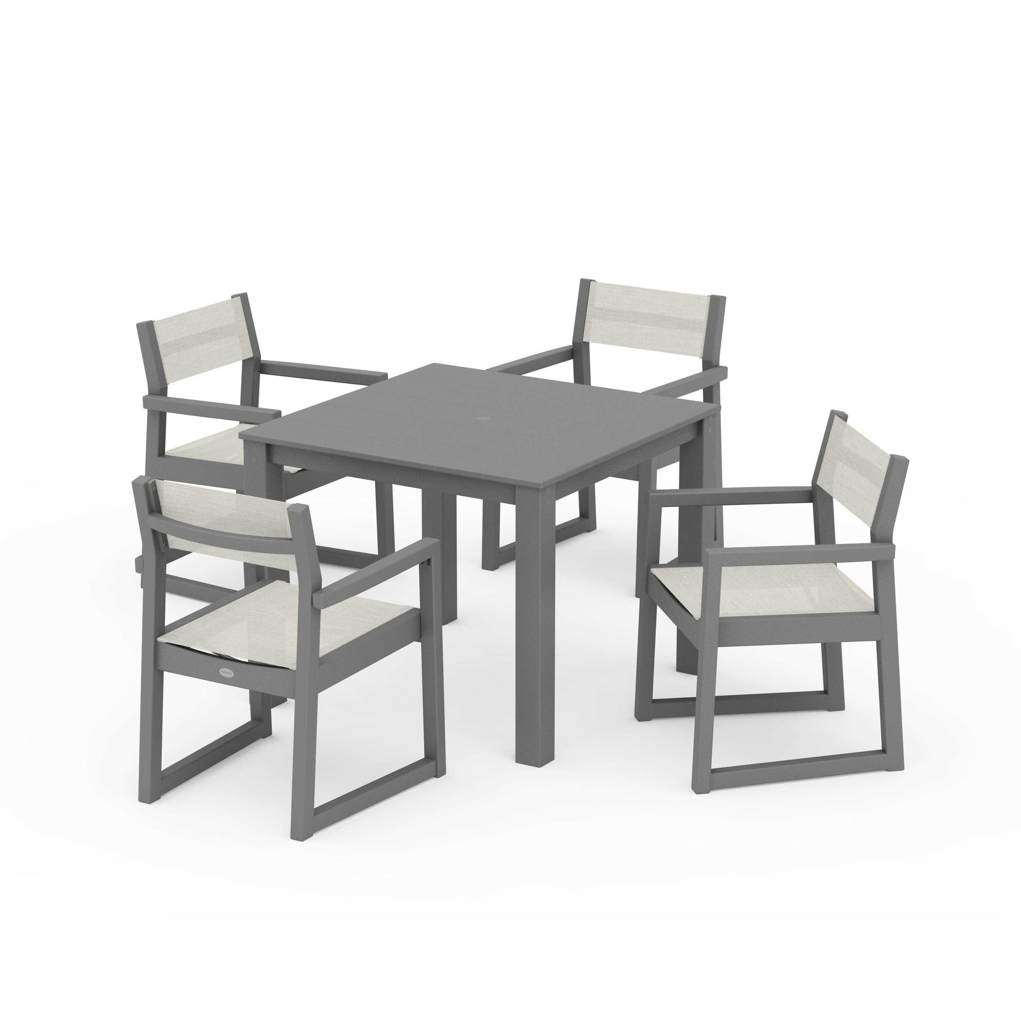 EDGE Sling Arm Chair 5-Piece Parsons Dining Set
