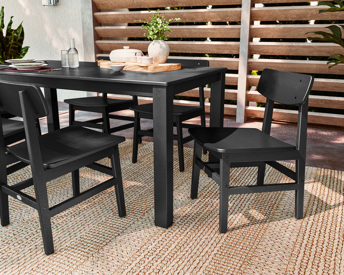 Modern Studio Urban Chair 7-Piece Parsons Table Dining Set
